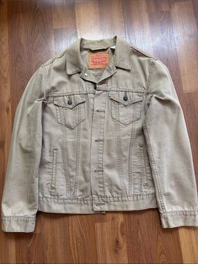 Levi's Men's Khaki Cotton Trucker Jacket